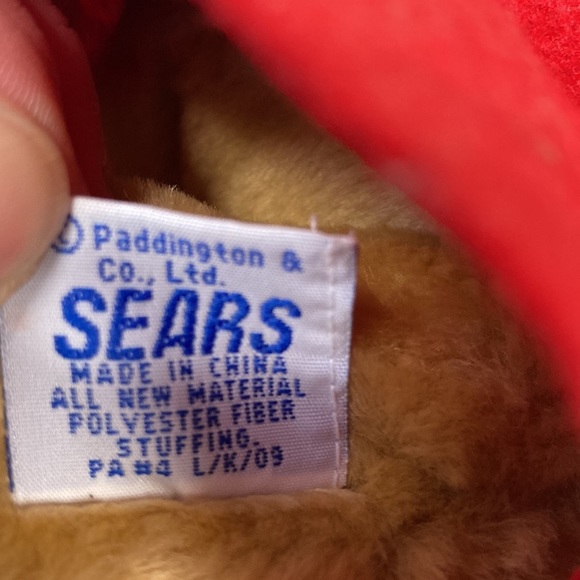 nwt 1997 vintage holiday paddington bear with ornament red coat green hat - Picture 6 of 9